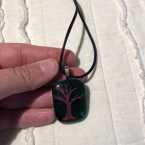 Handmade Glass Tree Necklace 🌳